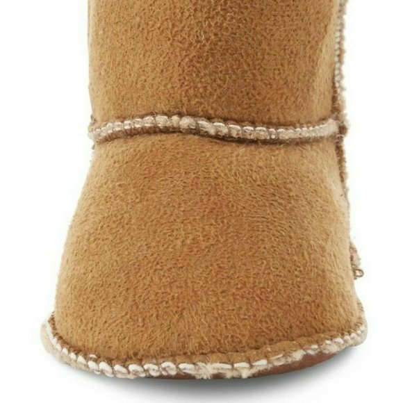 Infant/toddler Abalene Brown Moccasin Booties - Picture 2 of 3